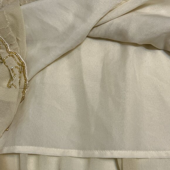 Frock and Frill Beaded Flapper Dress 20s Style Nude Golg Size 4 US Gatsby Art - Picture 13 of 13